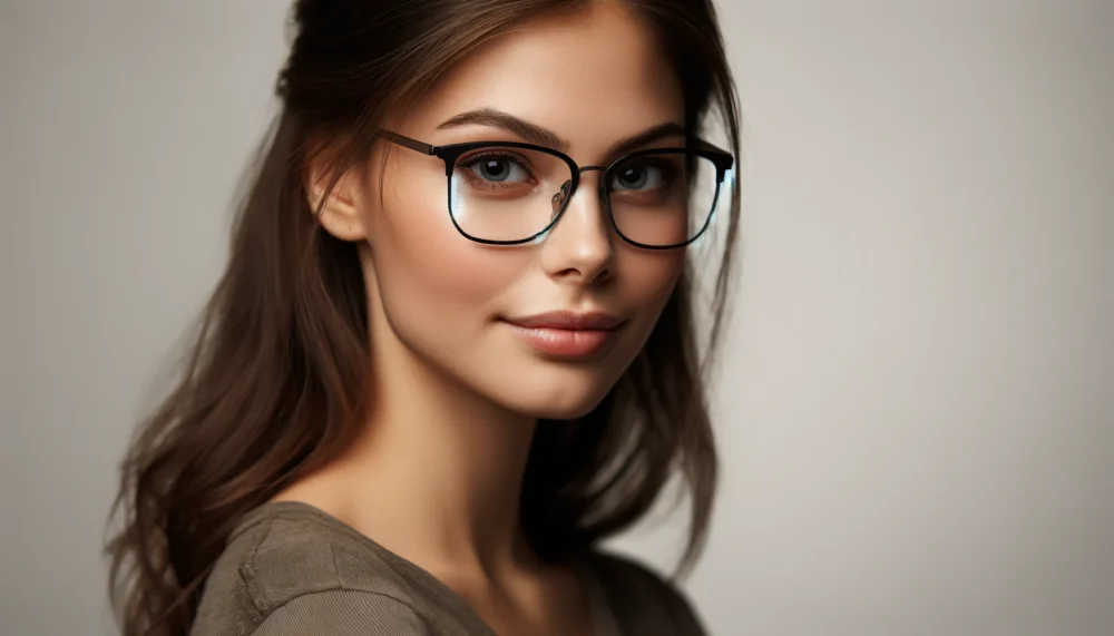 眼鏡をかける女性